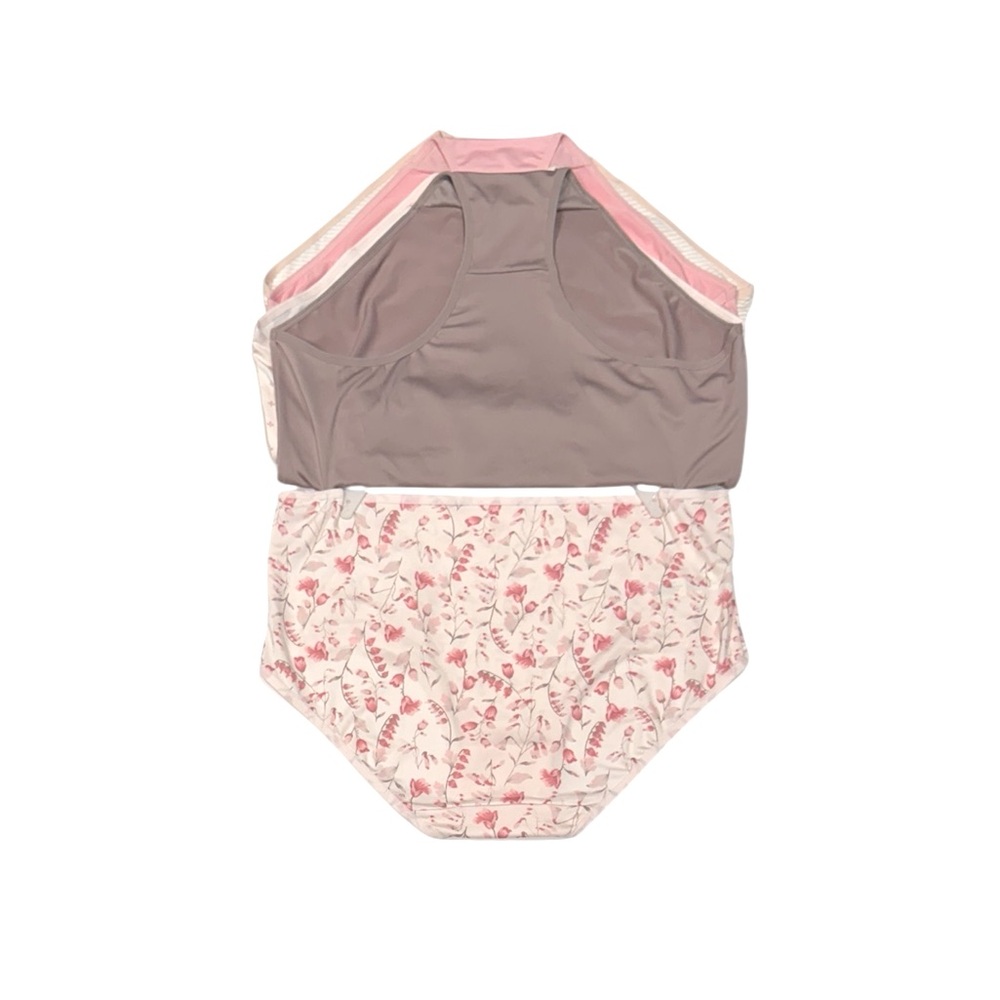 LAURA ASHLEY 5 Pack Floral Stripes Soft Comfy Stretch Briefs Panties NWT 1X - Picture 10 of 14